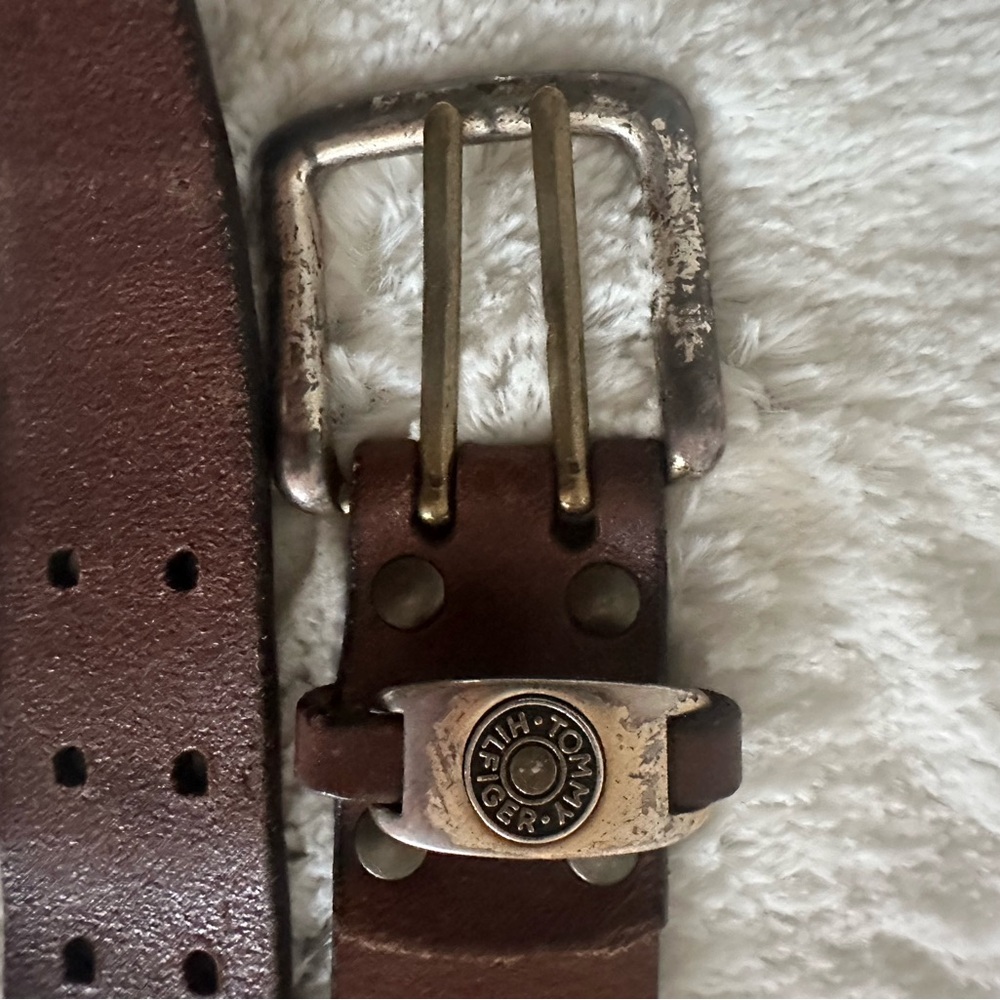 Vintage Tommy Hilfiger Brown Leather Belt